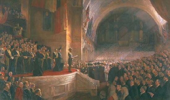 Tom roberts Opening of the First Parliament of the Commonwealth of Australia by H.R.H. The Duke of Cornwall and York China oil painting art